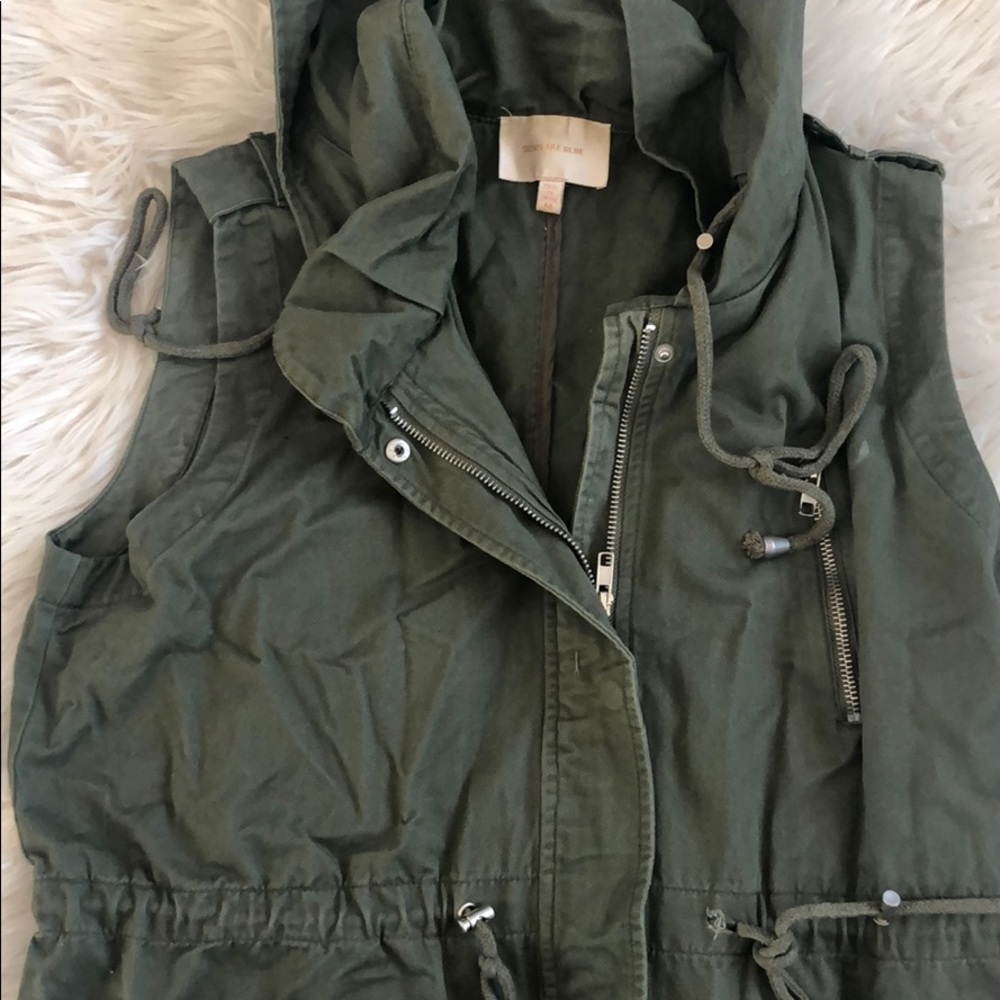Skies are Blue Hooded Utility Vest